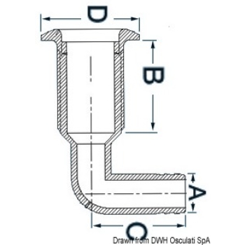 Scarico plastica 90° - 1" x 25 mm 