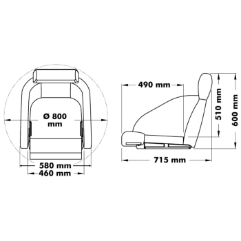 Sedile guida H54 RAL 9010 