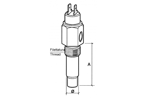 Sensore temp.acqua 5/8-18unf-3a 98°