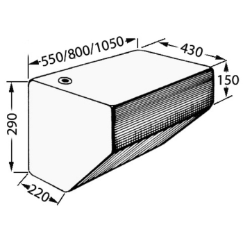 Serbatoio acqua rigido 46 l 