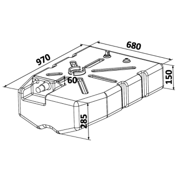 Serbatoio carburante Polietilene 114 l 