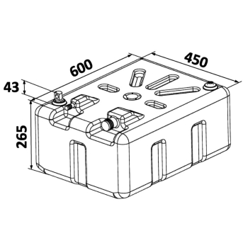 Serbatoio carburante Polietilene 60 l 