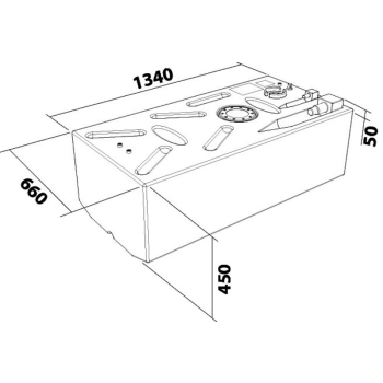 Serbatoio Polietilene 315 l benzina/diesel 