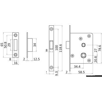 Serratura ad azionamento magnetico con blocco 