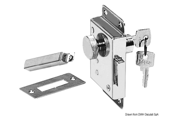 Serratura destra ottone cromato 30 mm 