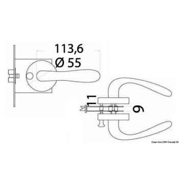 Serratura incasso ottone cromato 