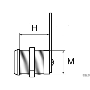 Serratura nottolino h20mm cr< 