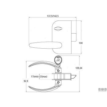 Serratura privacy door mt dx< 