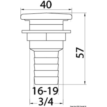 Sfiato flush  16 mm 