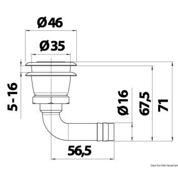 Sfiato inox 90° incassato 