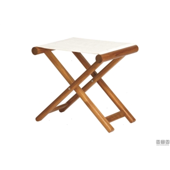 Sgabello mb teak bianco ecru