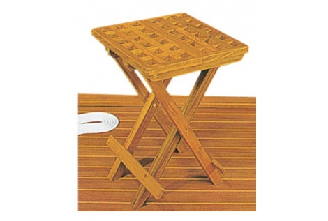 Sgabello Pieghevole in Teak - Accessori in Teak - MTO Nautica Store