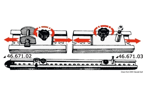 Sistema a rotaie con scorrevoli per capottine-46.671.01