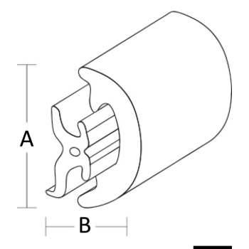 Solo profilo PVC 40 mm bianco 