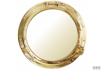 Specchio oblo d260mm ottone 