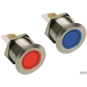 Spia pilot light 19mm blu 24v< 