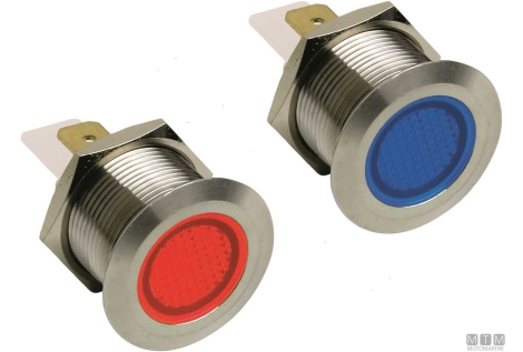 Spia pilot light 19mm blu 24v< 