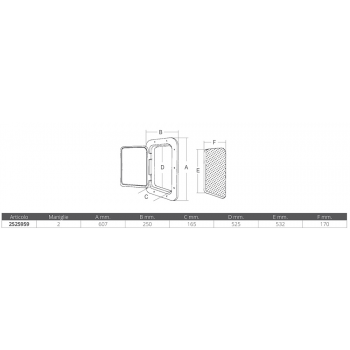 SPORTELLO MM.607X250 "PESANTE"