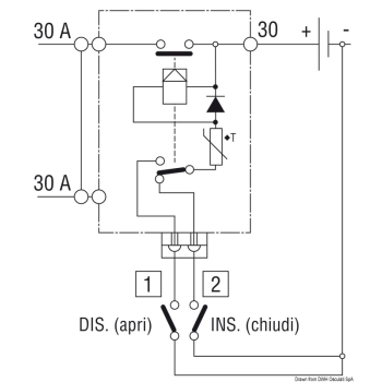 Staccabatteria/teleruttore 12 V 