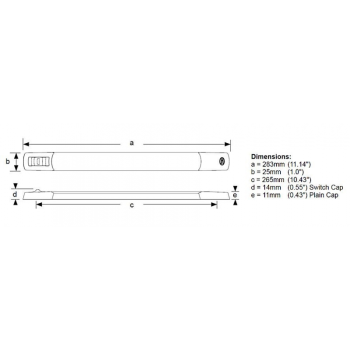 Strip led bianco/rosso 24v