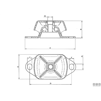 Supp antivibrante mtm xd 100kg sh70 