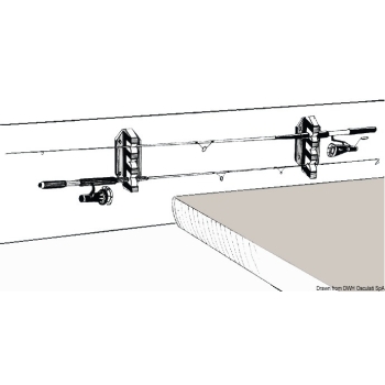 Supporto per 5 canne 285x54 mm 