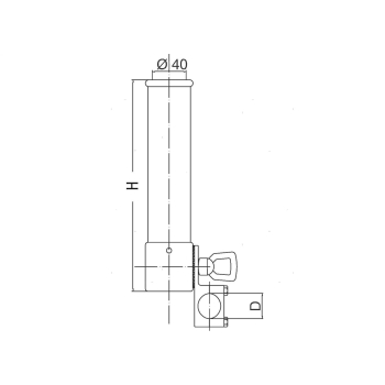 Supporto Portacanne Cromato con Morsetto Tubo