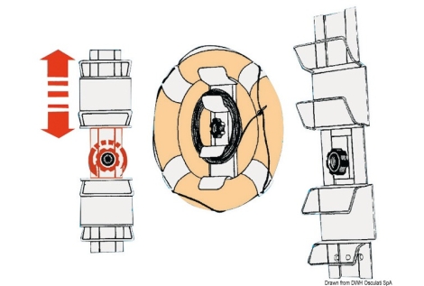 Supporto regolabile per salvagente anulari e kit montaggio-22.428.01