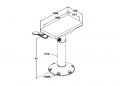 Supporto sedile fisso 460mm