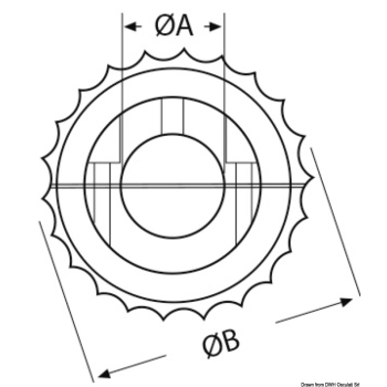 Tagliacime asse Ø31,75 (1" 1/4) esterno Ø80 