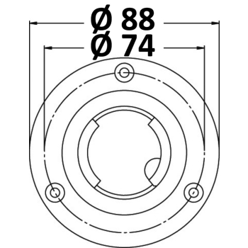 Tappo imbarco costampato Ø50+Ø38mm WASTE ISO 8099 