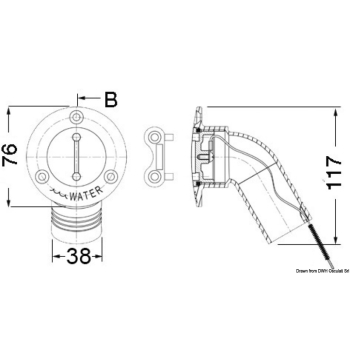 Tappo inox 30° Waste 38 mm 