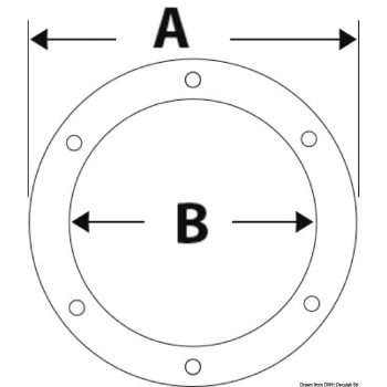 Tappo ispezione bianco 152 mm apertura facilitata 