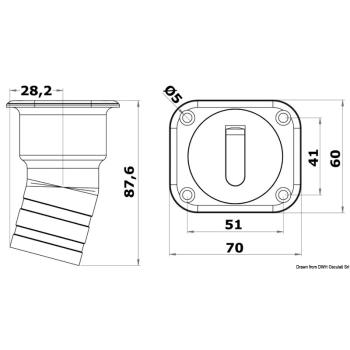 Tappo Square Diesel 38 mm corto 