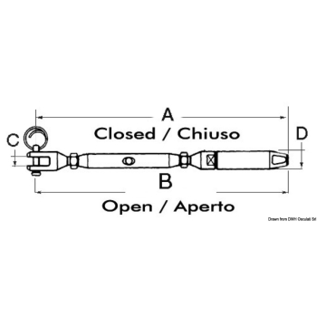 Tenditore draglie per cavi 5/6 mm 