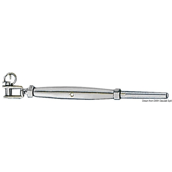 Tenditore inox 12 mm, forcella fissa 