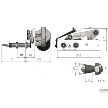 Tergicristalli roca w38 12v h53mm 