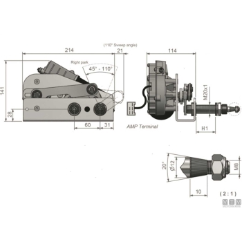 Tergicristalli roca w50 12v h78mm 