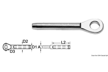 Termin. inox forc.snod. Ø 3mm 