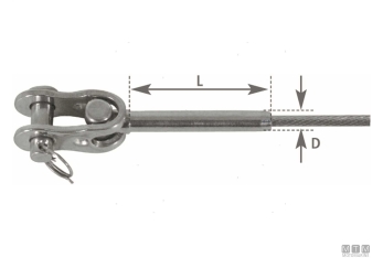 Terminale a pressare snodati d6mm< 