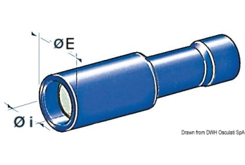 Terminali cilindrici femmina 2,5-6 mm² 