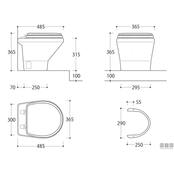 Toilet compass low eco panel 24v 