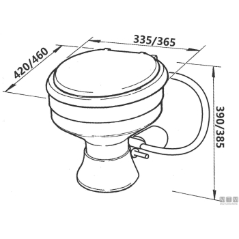 Toilet ocean evo comfort 24v 