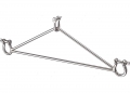 Triangolo sostegno 45cm inox