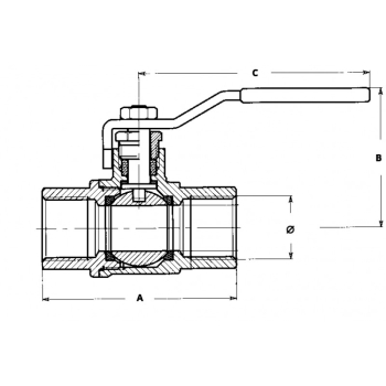 Valvola a sfera inox 316 da 1'1/2