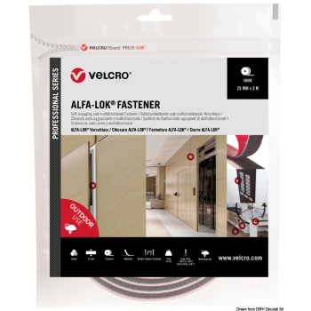 VELCRO® Brand ALFA-LOK® mm25 x 3mt nero 