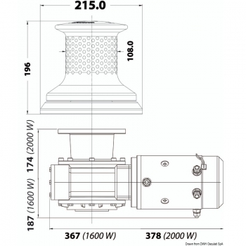 Verricello Lewmar Capstan C4 / C5 Misure