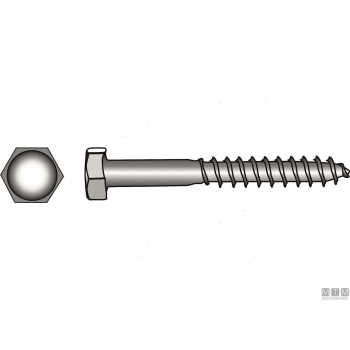 Viti legno t.esag. din571 a4 6x50 4pz 