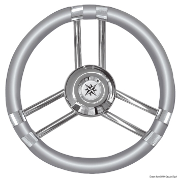 Volante C inox/grigio 350 mm 