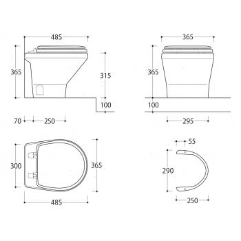 WC - Toilette Tecma Compass Short